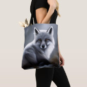 Geweldige zilvervos tote bag (Dichtbij)