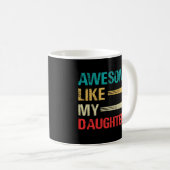 Geweldige zoals mijn daughters Funny Vaderdag Koffiemok (Voorkant rechts)