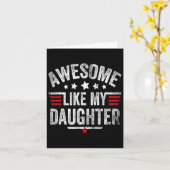 Geweldige zoals mijn dochter  Funny Dad Vaders Kaart (Gele Bloem)