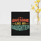Geweldige zoals mijn dochter Funny Mothers Vaderda Kaart (Gele Bloem)