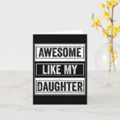 Geweldige zoals mijn dochter Funny Mothers Vaderda Kaart (Gele Bloem)