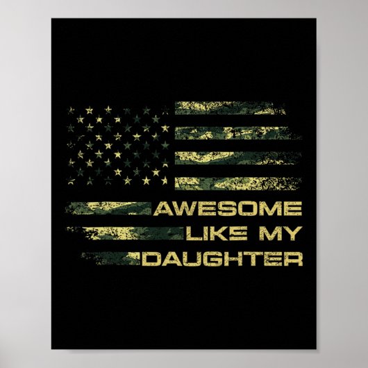 Geweldige zoals mijn dochter Funny Mothers Vaderda Poster (Voorkant)