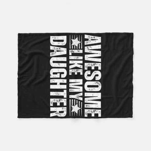 Geweldige zoals mijn dochter Gifts Mannen Funny Fa Fleece Deken (Voorkant (Horizontaal))