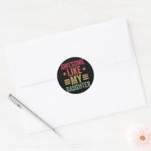 Geweldige zoals mijn dochter Gifts Mannen Funny Fa Ronde Sticker (Envelop)