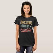 Geweldige zoals mijn dochter retro Mannen vader va T-shirt (Voorkant volledig)