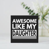 GEWELDIGE ZOALS MIJN DOCHTER TRENDY FATHERS DAY KAART (Staand voorkant)