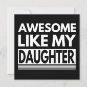 GEWELDIGE ZOALS MIJN DOCHTER TRENDY FATHERS DAY KAART (Voorkant)