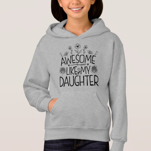 Geweldige zoals mijn dochter Wildflower Cadeau mam (Voorkant)