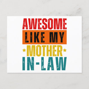 Geweldige zoals mijn schoonmoeder briefkaart