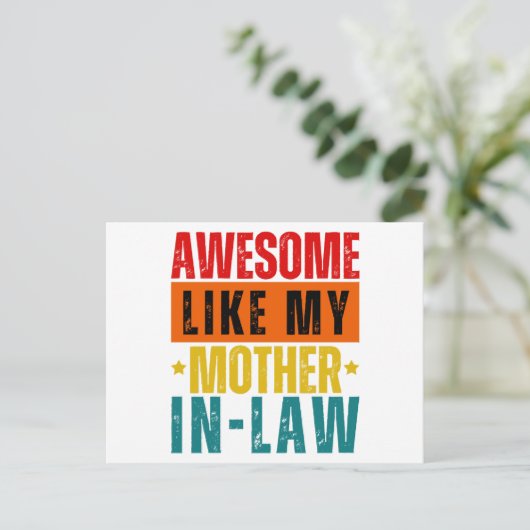 Geweldige zoals mijn schoonmoeder briefkaart (Staand voorkant)