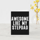 Geweldige zoals mijn stiefvader quote Funny Father Kaart (Gele Bloem)
