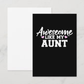 Geweldige zoals mijn tante bedankkaart (Voorkant / Achterkant)