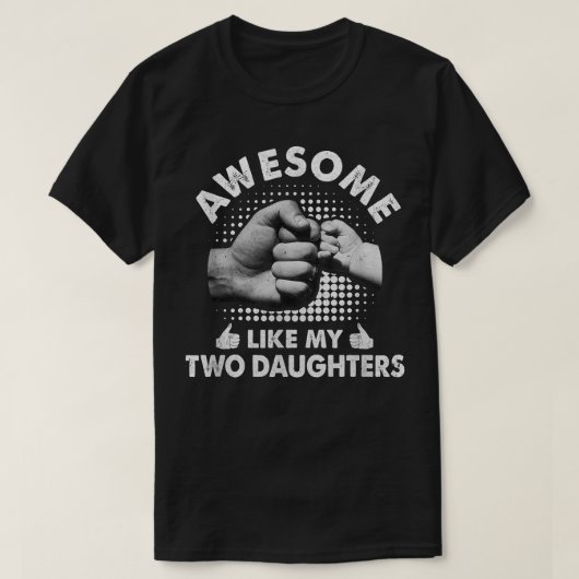 Geweldige zoals mijn twee vaders dag grappigheid t-shirt (Design voorkant)