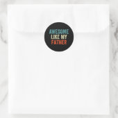 Geweldige zoals mijn vader grappig dochtertje zoon ronde sticker (Tas)