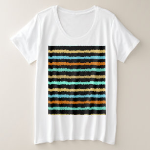 Geweldige zomerpatroon grote maat t-shirt