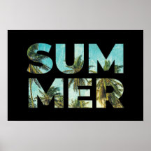 Geweldige zomertropische typografie | POSTER
