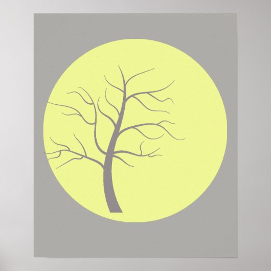 Geweldige Zonnige Boom A3 Poster (Voorkant)