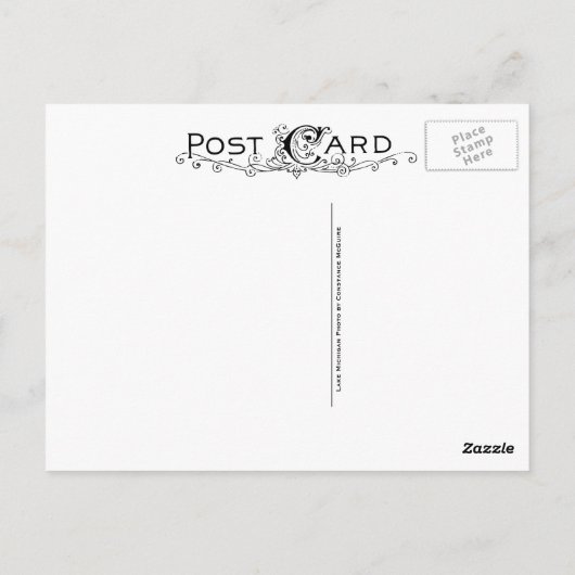 Geweldige zonsondergang op Lake Michigan Briefkaar Briefkaart (Achterkant)