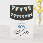 Geweldige zoon Happy Birthday Kaart (Gele Bloem)