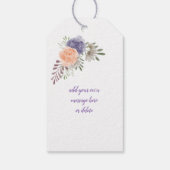 Geweldige zorgverlener Appreciation Floral Peony Cadeaulabel (Achterkant)