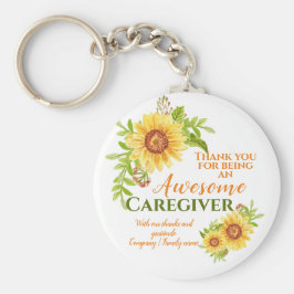 Geweldige Zorgverlener Floral Sunflower Appreciati Sleutelhanger