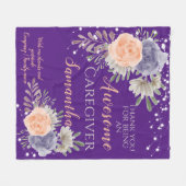 Geweldige zorgverlener Hartelijk dank, Floral Fleece Deken (Voorkant (Horizontaal))