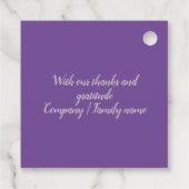 Geweldige zorgverlener Paars Appreciation Floral Bedankjes Labels (Achterkant)