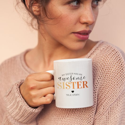 Geweldige Zus | Schattige Broer of Zus Oranje Koffiemok