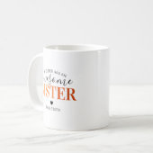 Geweldige Zus | Schattige Broer of Zus Oranje Koffiemok (Voorkant links)