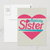 Geweldige zuster briefkaart (Voorkant / Achterkant)