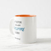 Geweldige zuster-Mok Tweekleurige Koffiemok (Voorkant links)