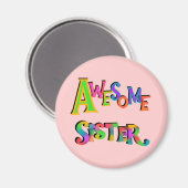 Geweldige zuster T-shirts en cadeautjes Magneet (Voorkant / Achterkant)