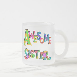 Geweldige zuster T-shirts en cadeautjes Matglas Koffiemok