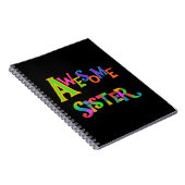 Geweldige zuster T-shirts en cadeautjes Notitieboek (Rechterzijde)