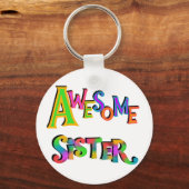 Geweldige zuster T-shirts en cadeautjes Sleutelhanger (Voorkant)