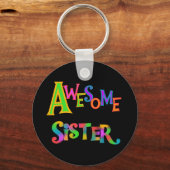 Geweldige zuster T-shirts en cadeautjes Sleutelhanger (Voorkant)