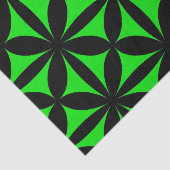 Geweldige Zwart en Groen Modern / Retro Print Tissuepapier (Detail)