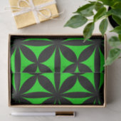 Geweldige Zwart en Groen Modern / Retro Print Tissuepapier (Geschenk)
