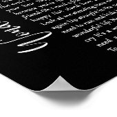 Geweldige zwarte drager met wieltjes song lyric pr poster (Hoek)