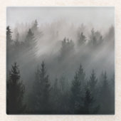 Geweldige zwarte en witte dageraad glazen onderzetter (Voorkant)