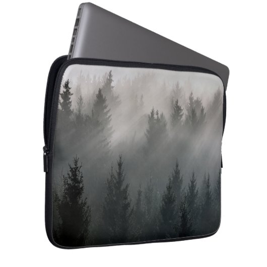 Geweldige zwarte en witte dageraad laptop sleeve (Voorkant Rechts)