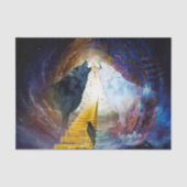 Geweldige zwarte en witte wolf tissuepapier (Voorkant)