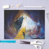 Geweldige zwarte en witte wolf tissuepapier (Craft)