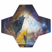 Geweldige zwarte en witte wolf voetbal (Enkel)