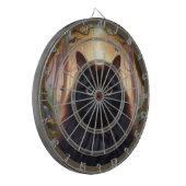 Geweldige zwarte kat houdt je in de gaten dartbord (Voorkant Links)