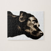 Geweldige zwarte labrador Retriever Legpuzzel (Horizontaal)
