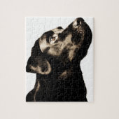 Geweldige zwarte labrador Retriever Legpuzzel (Verticaal)