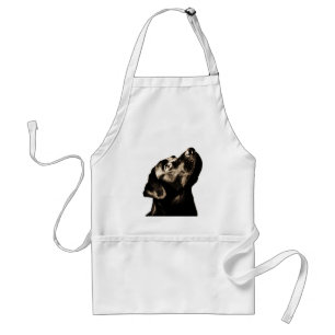 Geweldige zwarte labrador Retriever Standaard Schort