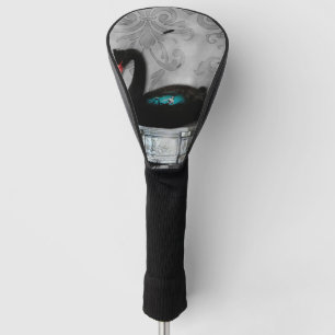 Geweldige zwarte zwaluw met donkere zeemeermin golfheadcover