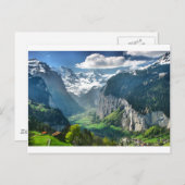 Geweldige Zwitserland Alps Briefkaart (Voorkant / Achterkant)
